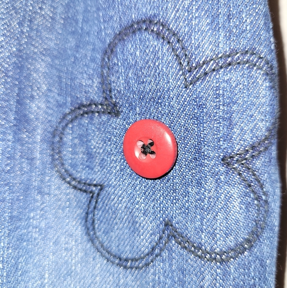 🐼 Vintage Gymboree Holiday Panda Jeans Adjustable Waist Button Detail Girls 3 - Picture 3 of 8